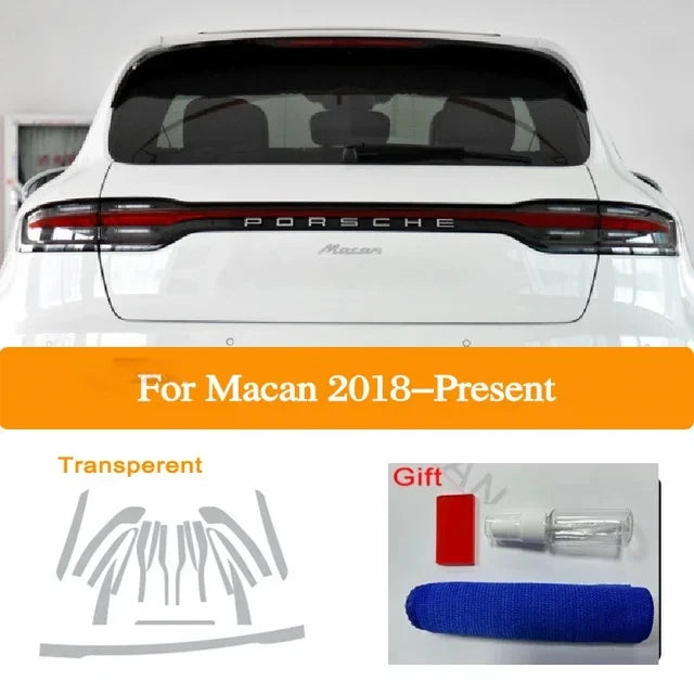 For Porsche Macan 2018 2019 2020 Car Headlight Taillight Protection Tint Film Smoke Black Transparent TPU Protective Sticker