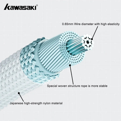 Kawasaki ELITE-65 Badminton String 0.65mm High-quality Elasticity Crisp Sound Badminton Accessory String