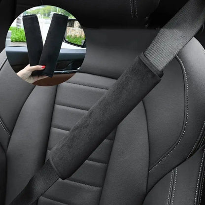 2Pcs/set Car Seat Belt Safety Belt Shoulder Cover Soft Breathable Plush Protection Seat Belt Padding Pad Interior Accessories