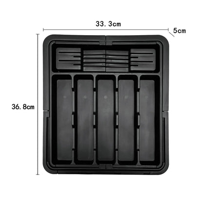 Adjustable Expandable Cutlery Drawer Organizer, Kitchen Utensil Storage Tray