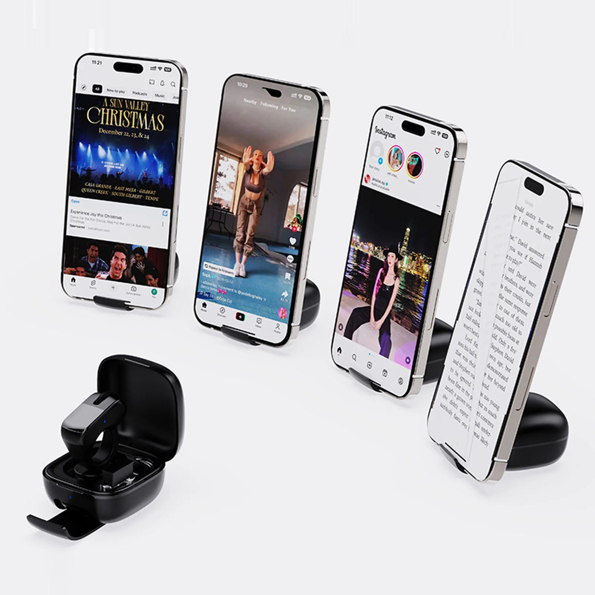 New Fingertip Remote Scrolling Ring Wireless Remote Control One Click Selfie Page Turning Roller Fingertip Controller for Phone