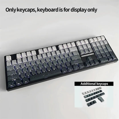 New Topographic Keycaps 4.0 Version Shine Through 98 Key PBT Cherry Profile Side Print Backlit for MX Gamer Mechanical Keyboard