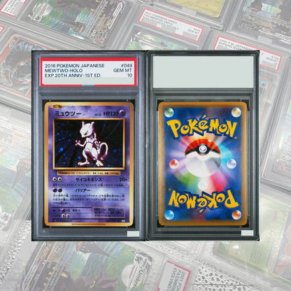 DIY PROXY PTCG GRADED COLLECTION CARD 20TH ANNIV-1ST ED. SERIES MEW-HOLO CHARIZARD-HOLO MEWTWO-HOLO CARD GEM MT10 CHILD GIFTS