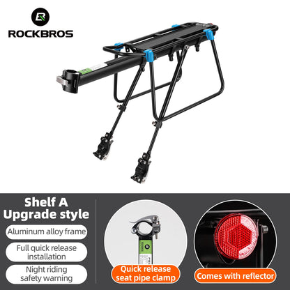 ROCKBROS Bike Rack Aluminum Alloy MTB Bike Bicycle Carrier Holder Luggage Rack Trunk Detachable Bike Rear Shelf Racks Holder