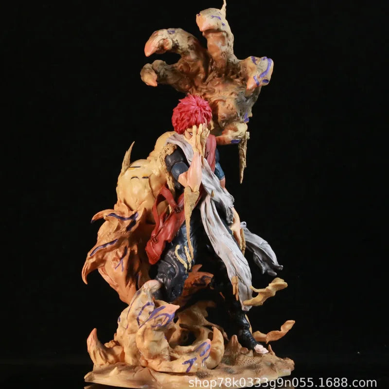 Anime Naruto Iron Curtain Gaara Double-Headed Action Figure Replacement Resonance Figurine Model Desktop Ornaments Boys Toy Gift