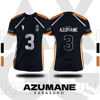 Haikyuu Fukurodani Hinata Cartoon Anime Cosplay Men Jersey Summer Short Sleeve Children Tee Top 2025 New Fashion