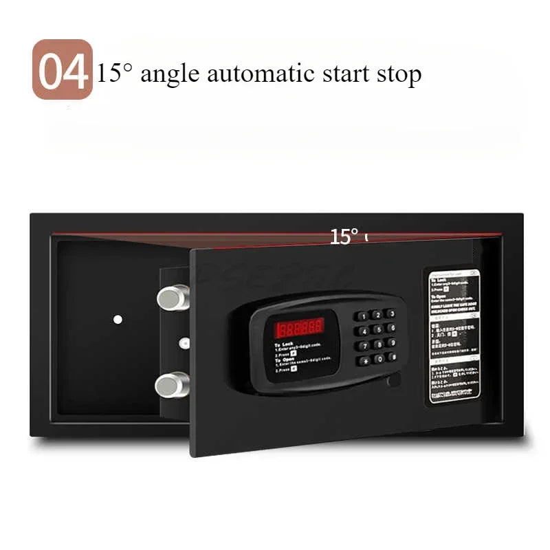 Household Hotel Room Safe Side Door Small Password Key Anti Theft Full Steel Plate Safe Deposit Box