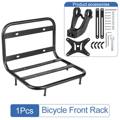 NEWBOLER Bicycle Front Rack Iron Material Multi-Functional Bike Front Rack MTB Road Bike Bag Rack Outdoor Cycling Accessories