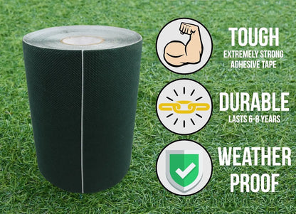 Artificial Grass Turf Seaming Tape Synthetic Self-Adhesive for Turf Grass, Lawn Grass Carpet Jointing, Turf Rug, Pet Grass