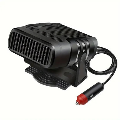 12V 24V Car Heater Fan With Adjustable Angle, Warm And Cool Air Modes, Windshield Defogger And Defroster For Cars And Trucks