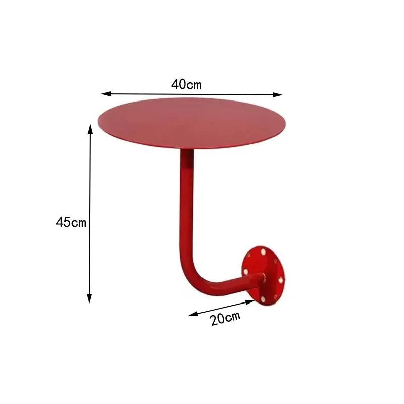 Modern Minimalist Stainless Steel Hang on Bar Table Compact Counter Space Saving Corner Desk for Cafe Shop Rustproof