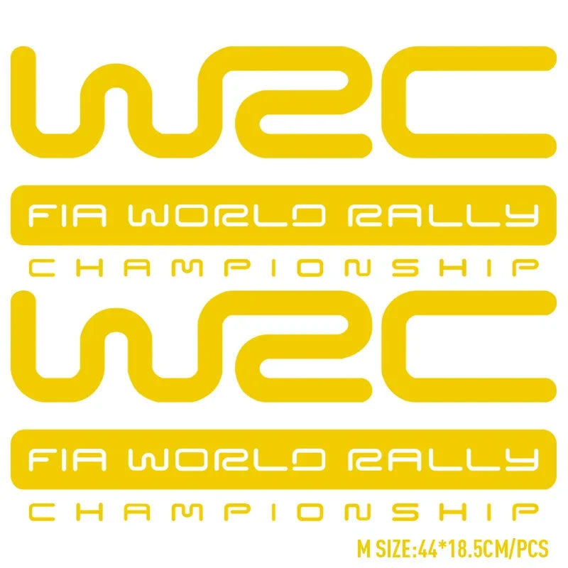 2Pcs WRC Car Stickers Racing Style Auto Vinyl Film Decals For Auto Bumper Windows Motorcycle Laptop Walls Tuning Car Accessories