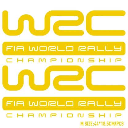 2Pcs WRC Car Stickers Racing Style Auto Vinyl Film Decals For Auto Bumper Windows Motorcycle Laptop Walls Tuning Car Accessories