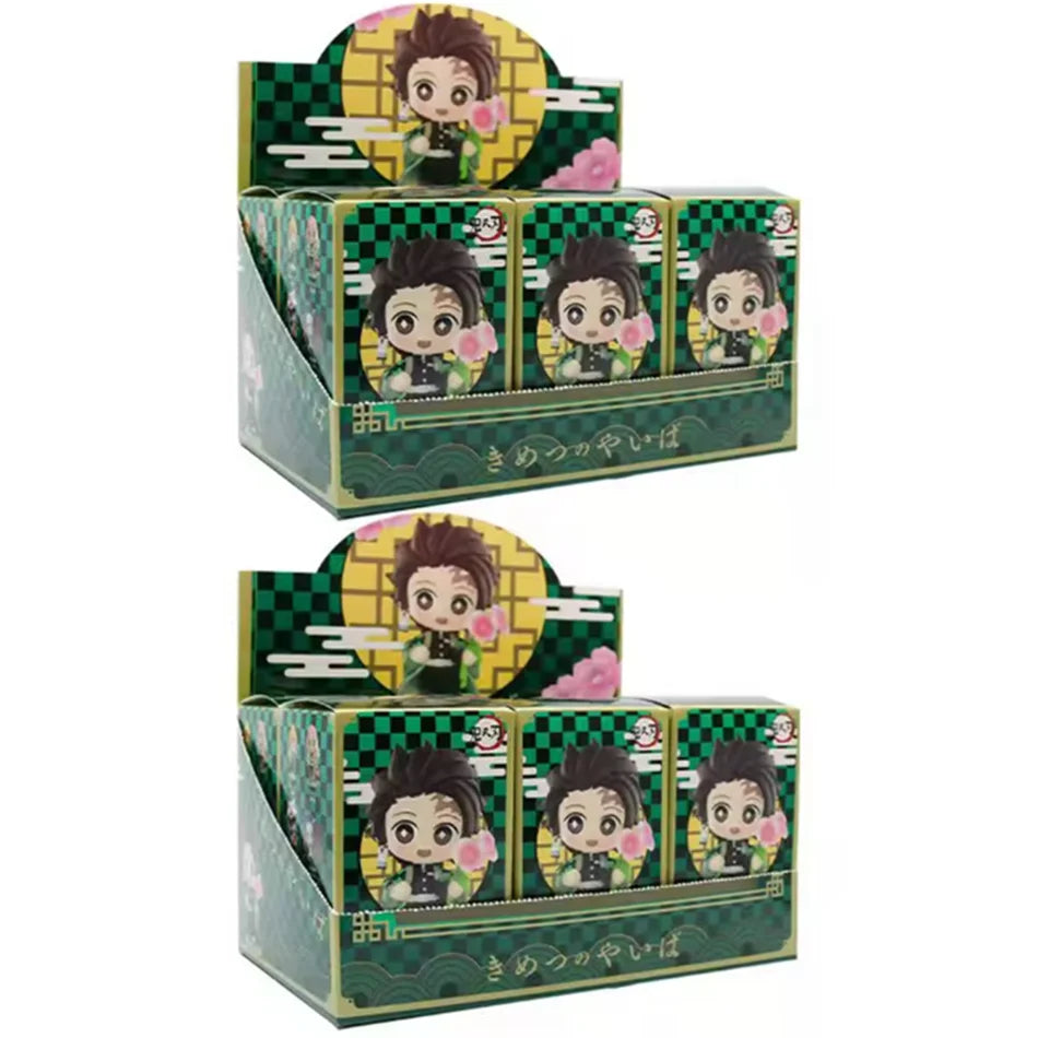Hot Demon Slayer Tanjiro Kamado Nezuko anime cartoon figure blind box creative personalized statue model ornament surprise gift