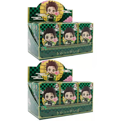 Hot Demon Slayer Tanjiro Kamado Nezuko anime cartoon figure blind box creative personalized statue model ornament surprise gift