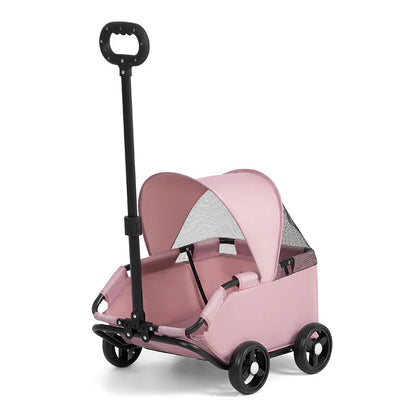 Small Pet Stroller for Dogs Cats Teddy Bears Outdoor Activities Lightweight and Foldable Car Accessories