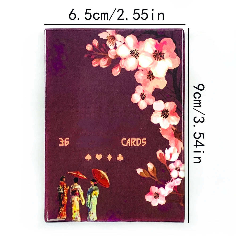 Oracle Cards Board Game 36 Cards Cherry Blossoms , Stylish & Compact, Includes Guidebook, Ideal For Divination & Party Games