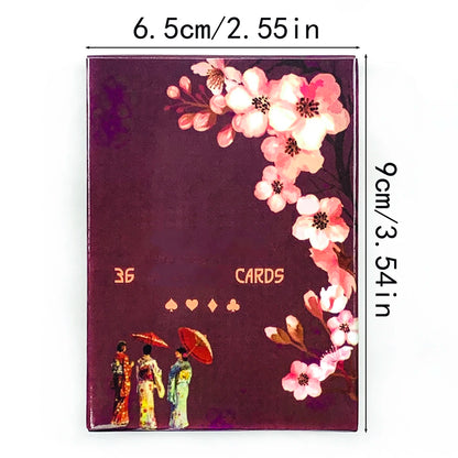 Oracle Cards Board Game 36 Cards Cherry Blossoms , Stylish & Compact, Includes Guidebook, Ideal For Divination & Party Games