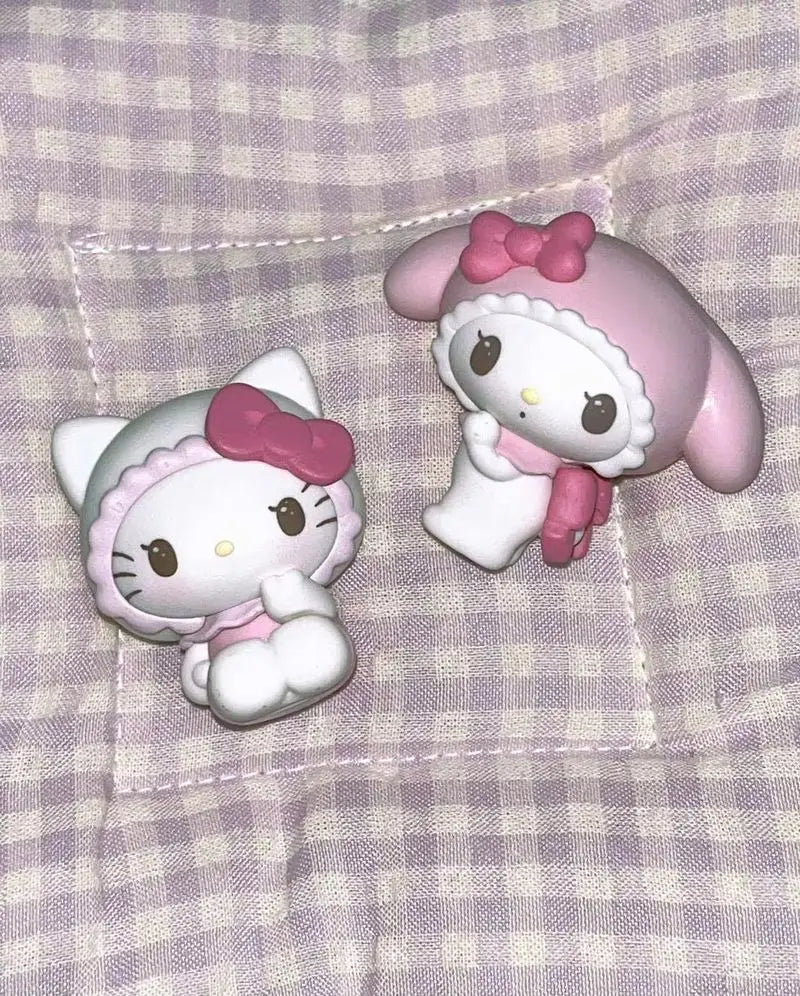 New Product In Stock Kt Cat Kuromi Co Branded Blind Box Figurine Toy Cute Desktop Ornament Holiday Surprise Gift For Fans