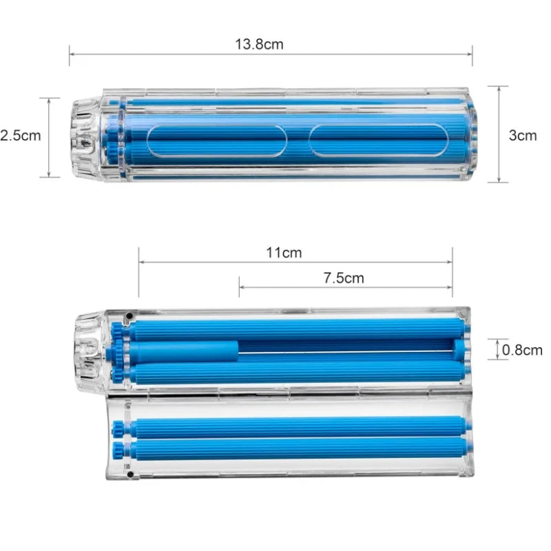 8mm 12.5mm caliber Cigarette Tobacco Herb Roller Cone Rolling Machine Manual Tobacco Filling Maker Household Smoking Accessories