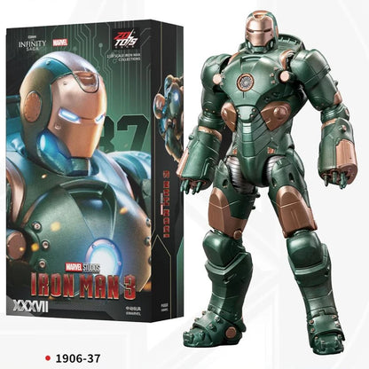 ZD Toys Iron Man Action Figure Mark 35 Red Snapper Iron Man MK 24 MK 22 MK 47 Tony Stark Ironman Figure Action Collect Toy Gift