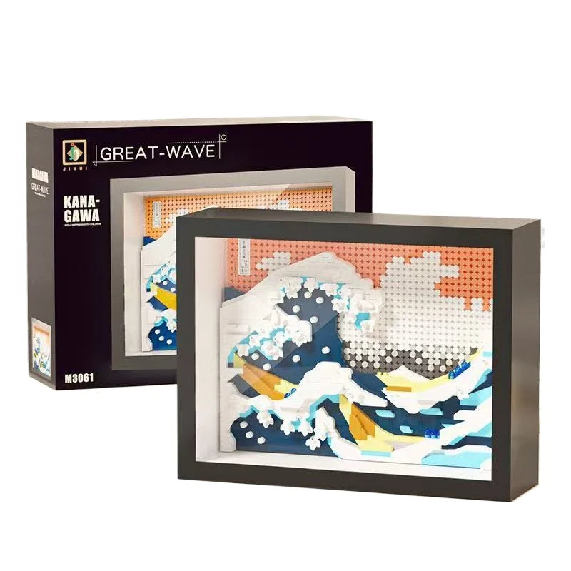 WIth Box World-famous Art Painting sunflower Van Gogh The Starry Night Galaxy Kanagawa 3D Diamond Building Block Toy Kids Gift