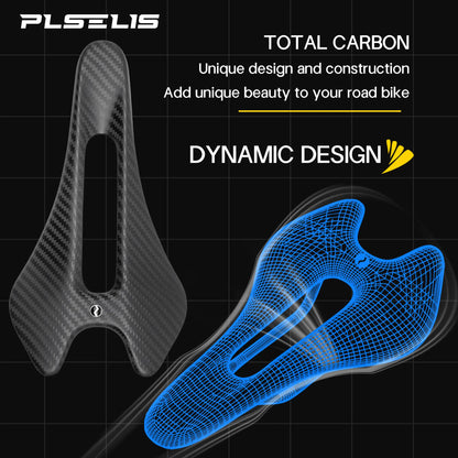 Plselis Full Carbon Saddle Light Road Bike Cushion Weight 66g/90g/100g Waterproof and Wear-Resistant Ergonomic Design