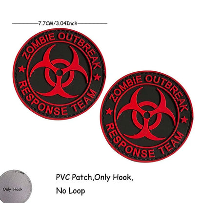 1PC,2PCS/ Umbrella Corporation PVC Rubber Morale Emblem,Biohazard Insignia Applique Embroidered patches,Tactical Backpack Badges