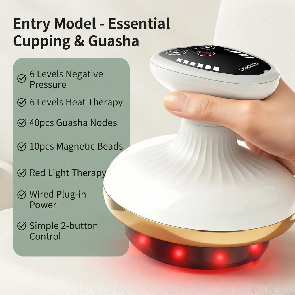 Anti Cellulite Massager Electric Scraping Massager with Suction Cup Rechargeable Home Body Fat Burner Relief Cupping Massager