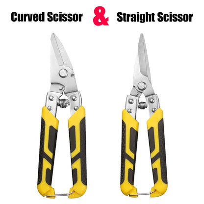 TUPI Multi-purpose Iron Shears Stainless Steel Elbow Shears Wire Slot Iron Wire Scissors Straight Head Tin Scissors