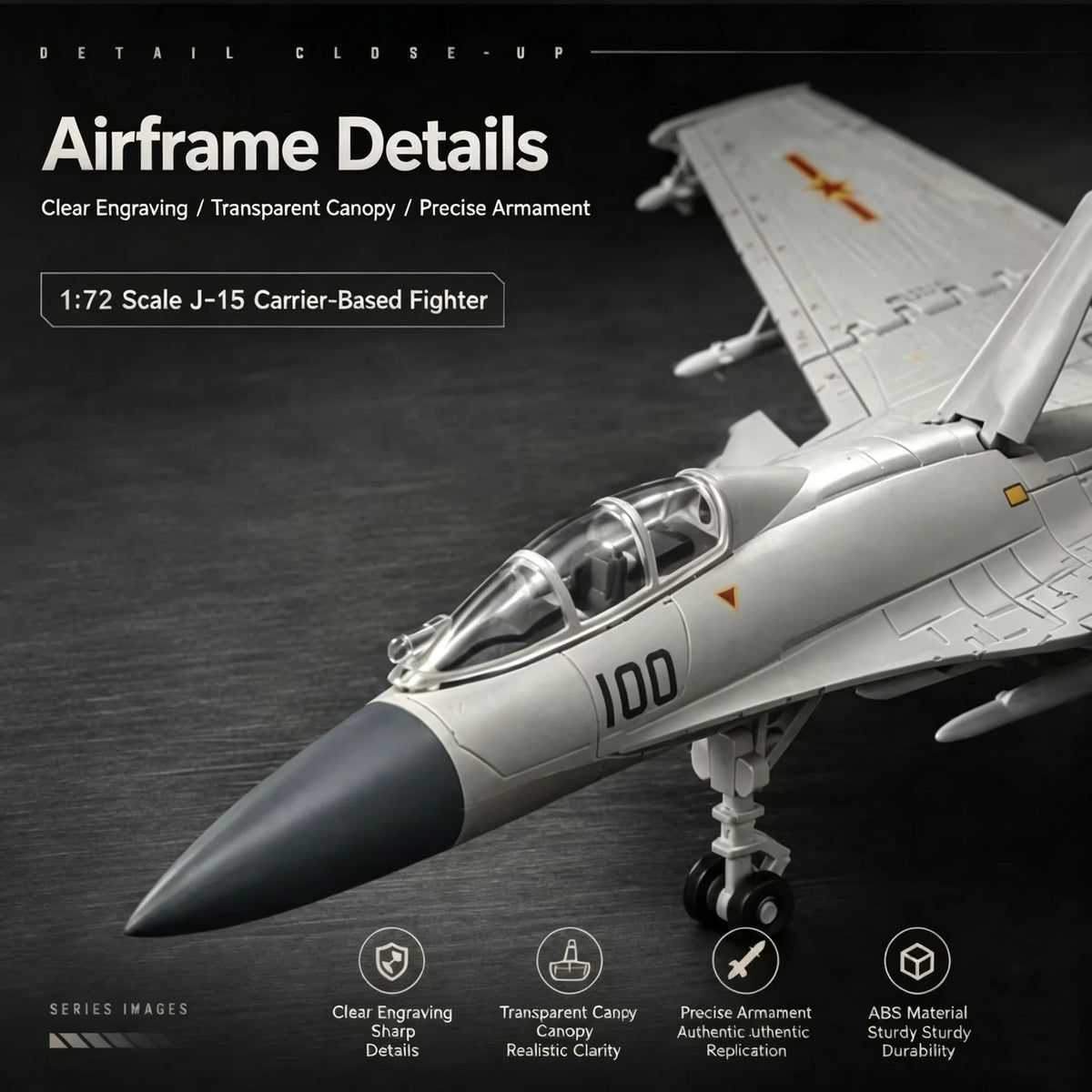 1:72 Scale J‑15 Carrier‑Based Fighter Jet DIY Assembly Model Toy, Military Aircraft Collectible Ornament, Holiday Gift for Boys