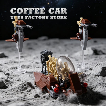 Sci-Fi Military Space Transport Ship MOC Bricks Toys Mecha Warrior Airship Model Star Plan Robot Spaceship Building Blocks Gifts