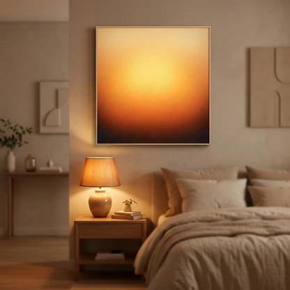 App Control Brightness Sunset Led Art Frame Acrylic Led Backlit Picture Frame Light up Sunset Painting Wood Gold Frame Light Box