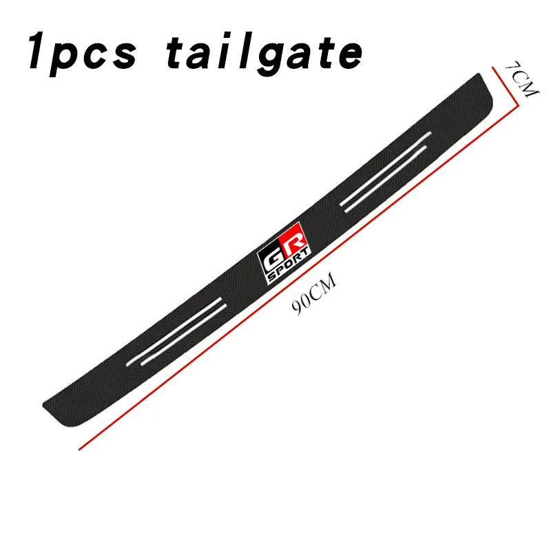 Car Carbon fiber Door Sill Welcome Pedal For Toyota GR Sport Gazoo Racing Yaris 86 Corolla Hilux Supra C-HR Accessories Interior