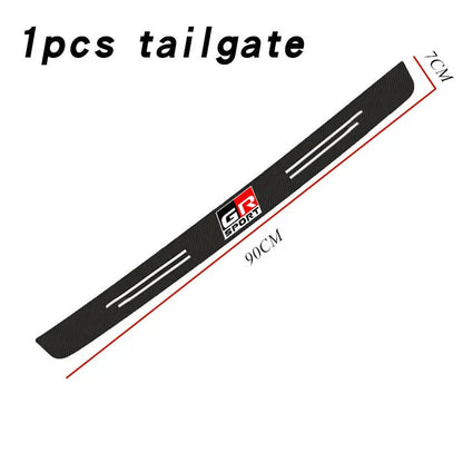 Car Carbon fiber Door Sill Welcome Pedal For Toyota GR Sport Gazoo Racing Yaris 86 Corolla Hilux Supra C-HR Accessories Interior