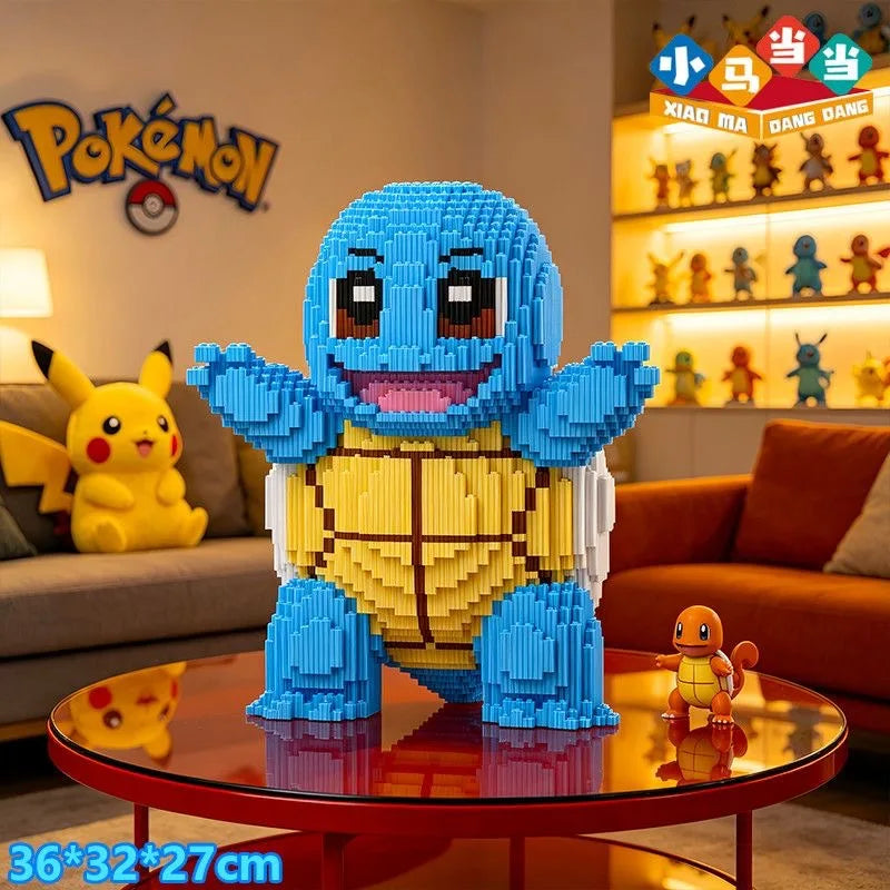 Pokemon Gengar Building Block Bulbasaur Charmander 3D Model Assembly Connection Mini Brick Figure Toys for Home Decora