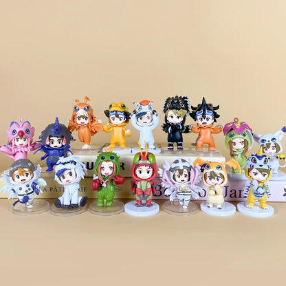 8pcs/set  Digital Monster Digimon Characters Taichi Matt Ishida Sora Cosplay Agumon Gabumon Action Figure Anime Figure Model Toy