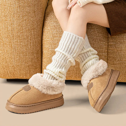 Fleece Lined Winter Slippers For Men Women With Ankle Cover Thick Sole Lightweight Eva Indoor Outdoor Warm Home Shoes Multiple C