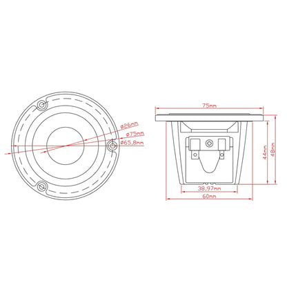 AIYIMA 1 pcs 4Ohm/ 8Ohm Full Range Speakers 75 MM 25W-40W Round Loudspeaker DIY Bluetooth Bookshef Speaker Hifi Theater