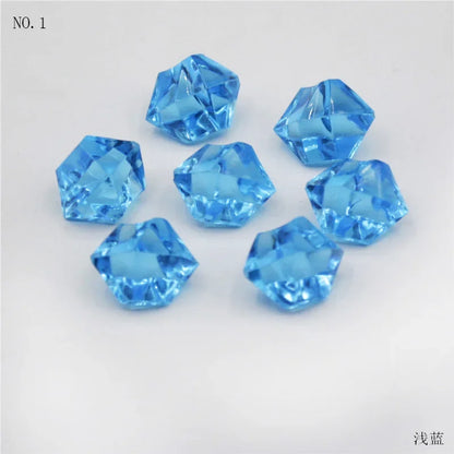 100Pcs 11*14mm Crushed Diamond Ice Crystal Clear Plastic Rocks Fake Diamonds Clear Acrylic Gems  for Decor Photography Prop