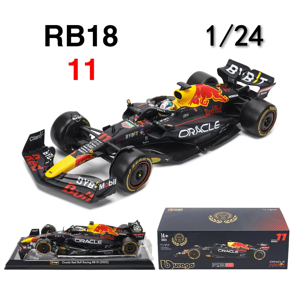Bburago 1:24 2022~2025 Mercedes W15 44# Hamilton 63# Russell F1 series various styles Red Bull Ferrari McLaren Alloy car model