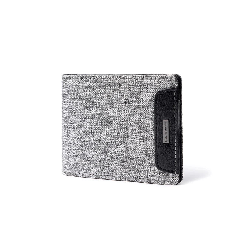 MARK RYDEN "Understated Chic" Bifold Wallet Oxford Fabric 6 Card Slots Mens Minimalist Business Purse