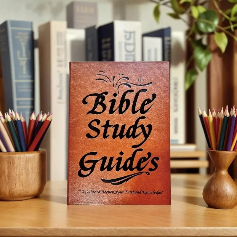 Bible Study Guide Notebook Christian Magazine Leather Cover Faith Prayer Magazine Religious Study Book Supplies