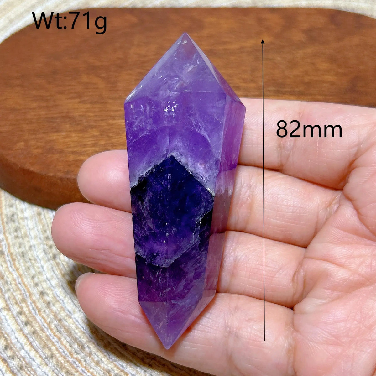 Natural Crystal Two Color Amethyst Double Point Tower Healing Rainbow High Quality Gemstones Energy Home Decorations Gift