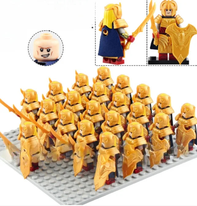 21PCS Medieval Ancient Roman Warrior Series Spartan 300 Warrior Children's Building Block Toys DIY Micro Scene Ornaments