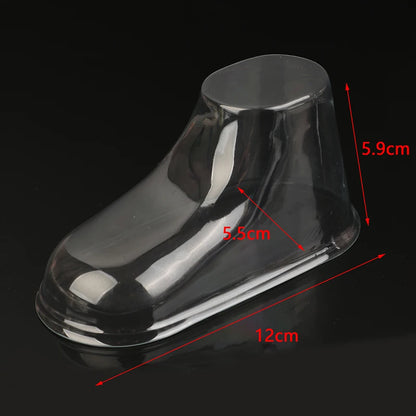 10PCS Clear PVC Child Booties Showcase Support Frame Feet Plastic Shoe Mold Baby Shoe Stretcher Socks Display Stand
