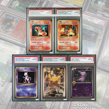 DIY PROXY PTCG GRADED COLLECTION CARD 20TH ANNIV-1ST ED. SERIES MEW-HOLO CHARIZARD-HOLO MEWTWO-HOLO CARD GEM MT10 CHILD GIFTS