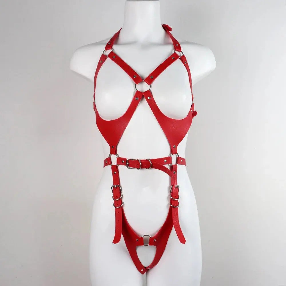 Women Sexy Body Harness Bondage Set Leather Garter Belt Goth Punk Lingerie Fetish Clothing Erotic Underwear Harness Accessories