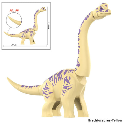 Jurassic Dinosaurs Spinosaurus Large Brick Toy Joints Open Mouth 7 Color Designs, Collectible Decor DIY Puzzle Assembly Gift