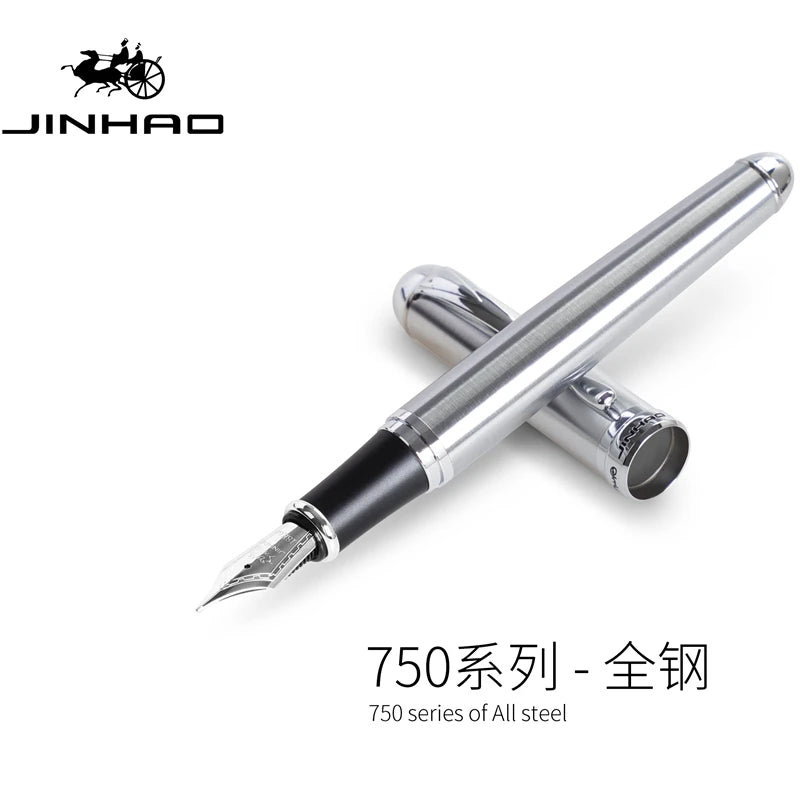 Jinhao Business Calligraphy Fountain Pen X750 Exquisite Elegant Iridium Gold Pen Office Signature Luxury Write Gifts Stationery